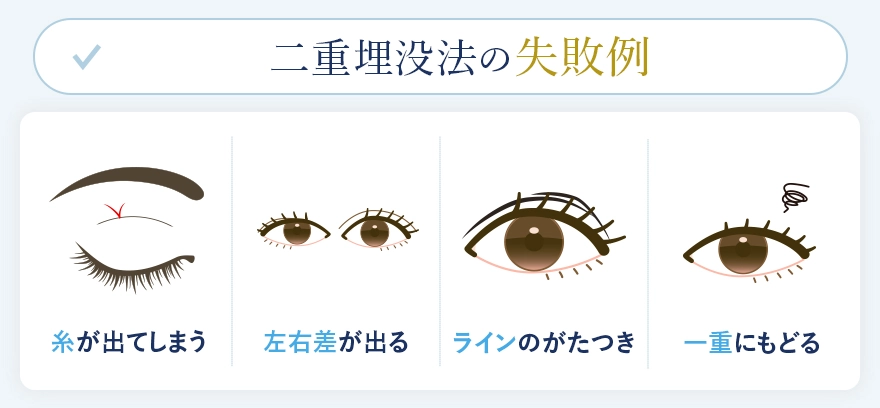 二重埋没法でよくある失敗例