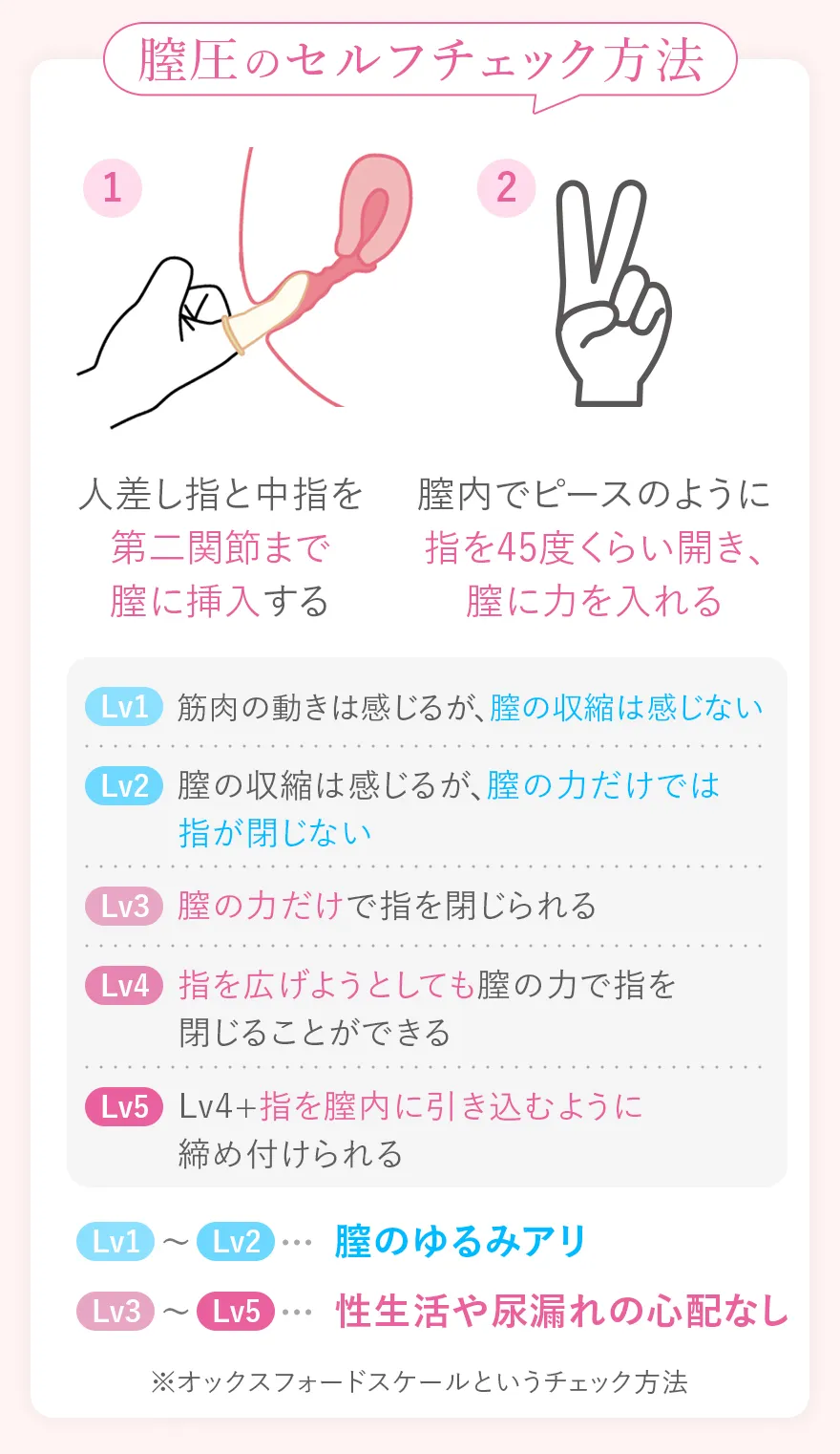 膣圧のセルフチェック方法