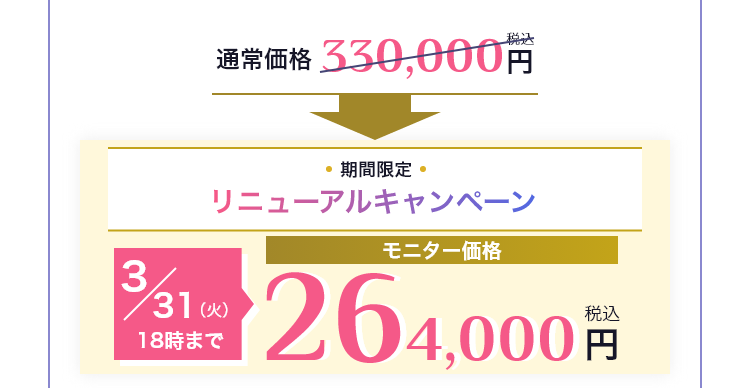 脱脂リニューアルキャンペーン