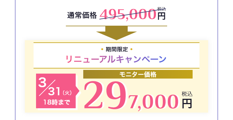 表ハムラ法リニューアルキャンペーン